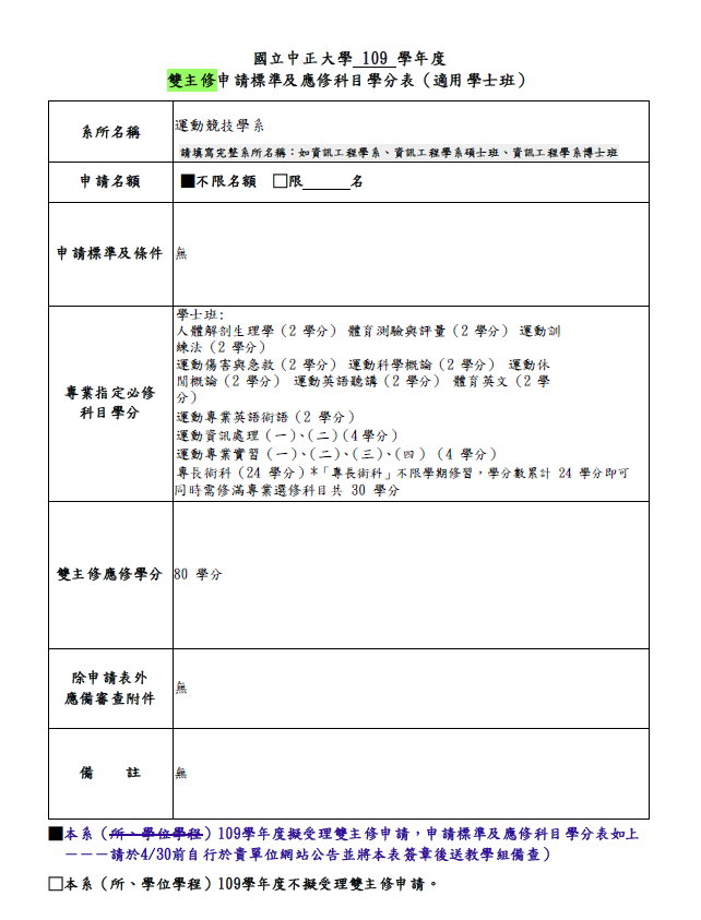 雙主系109